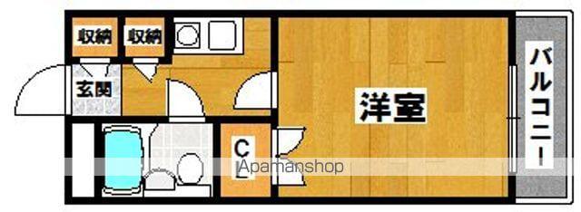 シャルマンフジ浜寺公園壱番館(1K/3階)の間取り写真
