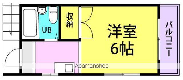 プレアール園田(1K/4階)の間取り写真