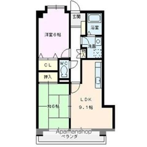 レジデンス藤が丘(2LDK/2階)の間取り写真