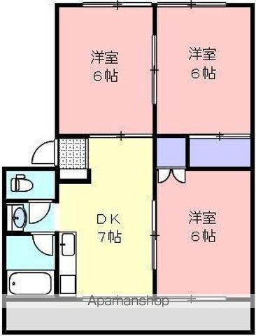 田中ハイツA・B(3DK/1階)の間取り写真