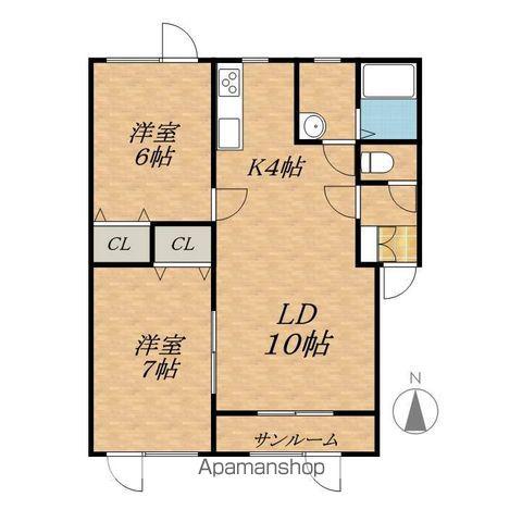 SUCCESS161(2LDK/1階)の間取り写真