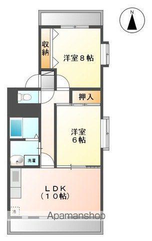 アスティーやまと(2LDK/3階)の間取り写真