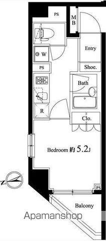エクセレントシティ中野鷺宮(1K/3階)の間取り写真
