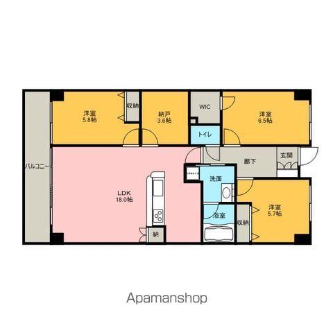 アイランドシティインフィニガーデンサウス棟(3SLDK/2階)の間取り写真