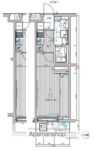 メインステージ武蔵関駅前(1K/4階)の間取り写真