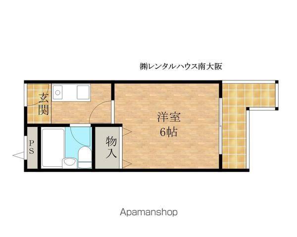 シャルマンフジ下松壱番館(1K/3階)の間取り写真