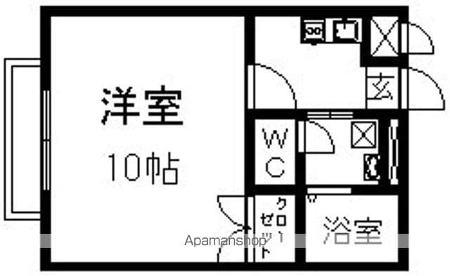 アンプルール ブワ 虹(1K/2階)の間取り写真