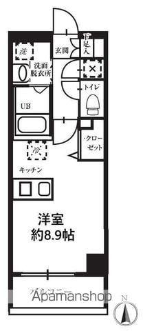TSGARDEN高円寺(ワンルーム/5階)の間取り写真