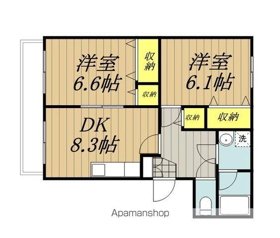 セレーノ・ブリッサ(2DK/3階)の間取り写真