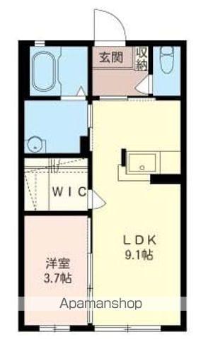 タウンコートB(1LDK/1階)の間取り写真