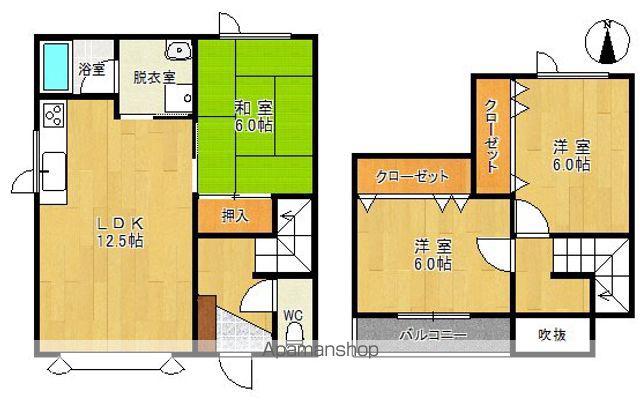 根室本線 帯広駅 徒歩30分 2階建 築36年(3LDK)の間取り写真