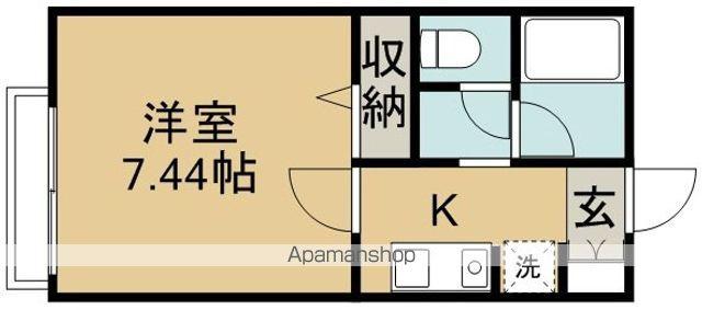 マ・シャーンブル(1K/1階)の間取り写真