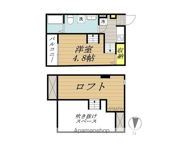 OAKS(1K/1階)の間取り写真