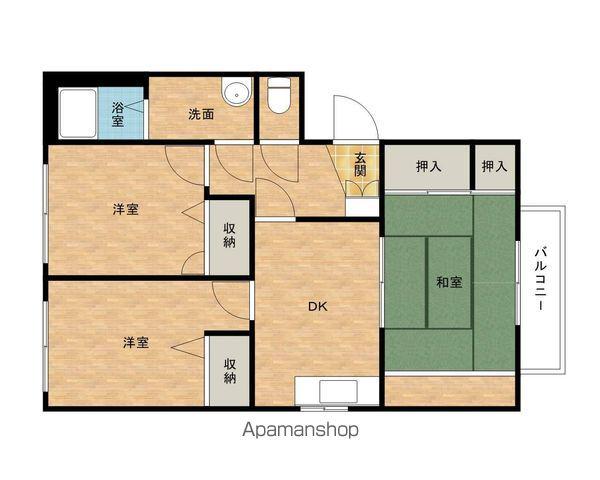 グリーンヒル半田A.B.C(2LDK/2階)の間取り写真