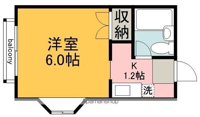 クレセントハウス(ワンルーム/1階)の間取り写真