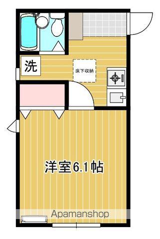 クレイドルパレット中里(1K/1階)の間取り写真