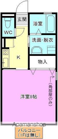 ジュネスくろいわ A(1K/2階)の間取り写真