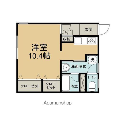 シンフォニーフラット(ワンルーム/1階)の間取り写真