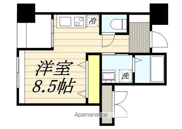 ラクレイス薬院(ワンルーム/6階)の間取り写真