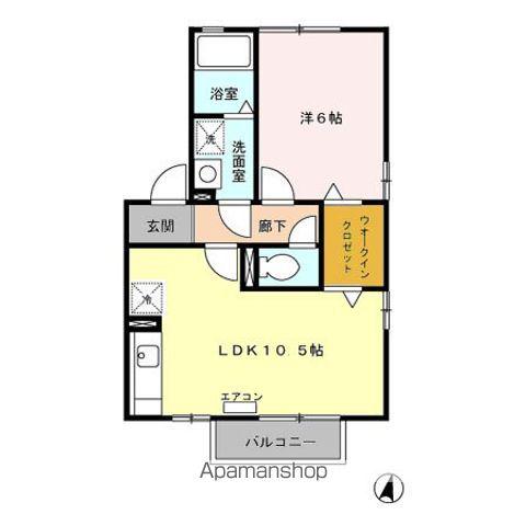 コートダジュール(1LDK/2階)の間取り写真