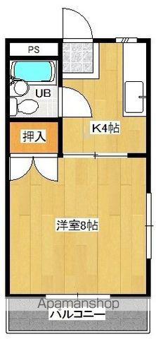 コーポゆう(1K/2階)の間取り写真