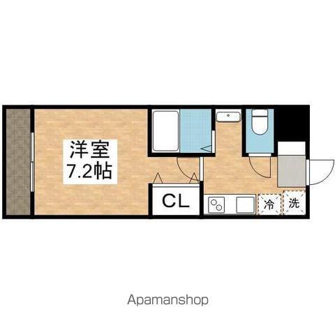 ル・レーヴ向山2(1K/4階)の間取り写真