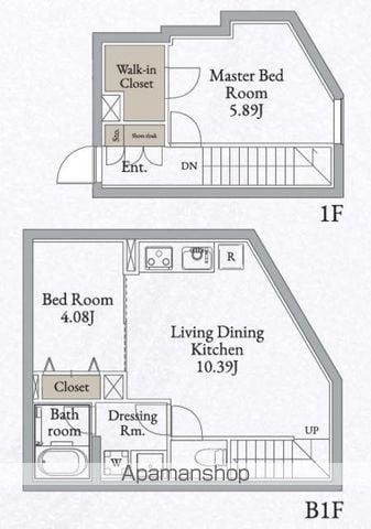 LIVEFLAT高田馬場(2LDK/1階)の間取り写真