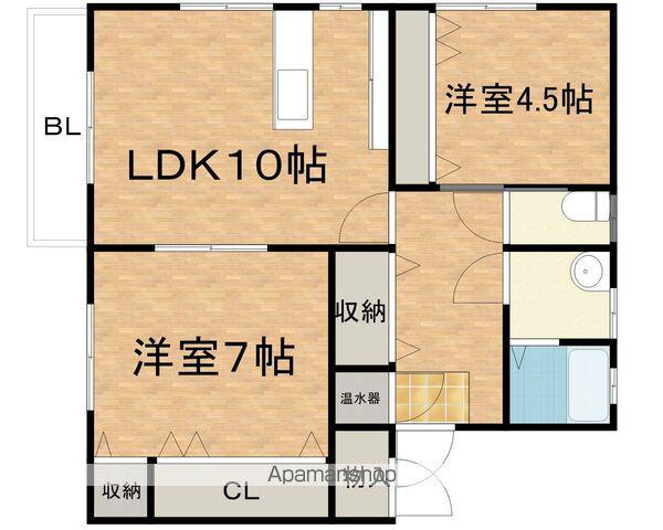 ベラカーサ(2LDK/1階)の間取り写真