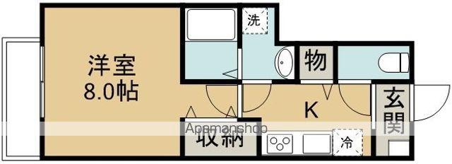 カーサM(1K/1階)の間取り写真