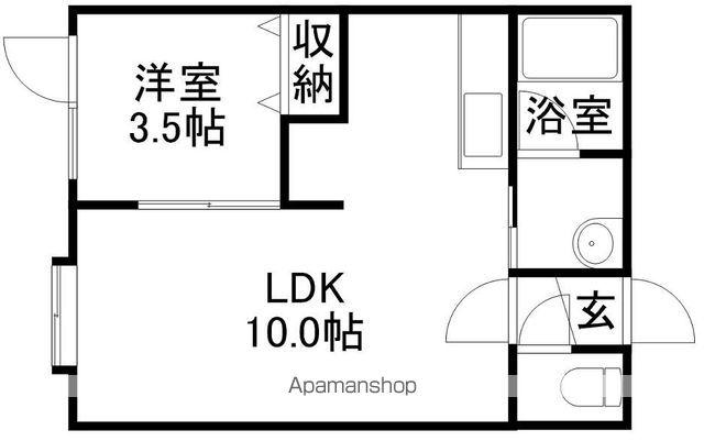 アークコート豊平Ⅲ(1LDK/3階)の間取り写真