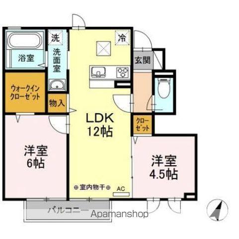 シティハウス(2LDK/1階)の間取り写真