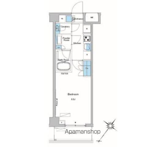 ルフォンプログレ中野富士見町(1K/2階)の間取り写真