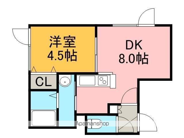 コアライズ壱番館(1DK/1階)の間取り写真