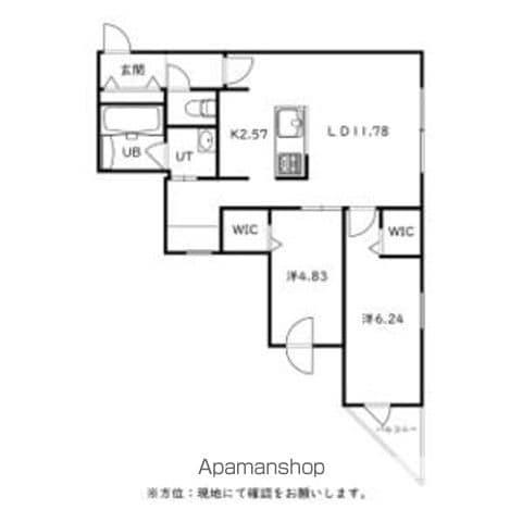 N7W11MS(2LDK/4階)の間取り写真