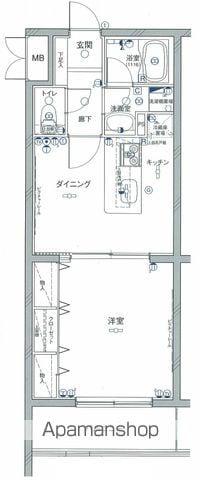 グリフォーネ横浜・妙蓮寺(1DK/4階)の間取り写真