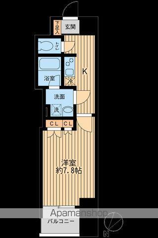 日本橋ファーストレジデンス(1K/5階)の間取り写真