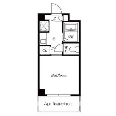 エスポアールあさひ(1K/3階)の間取り写真