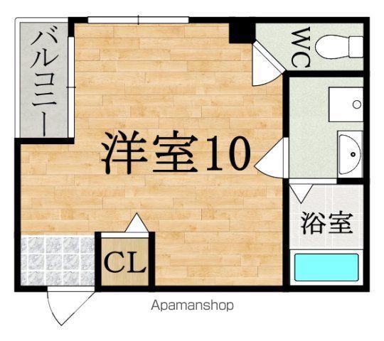 北和通商ビル(ワンルーム/4階)の間取り写真
