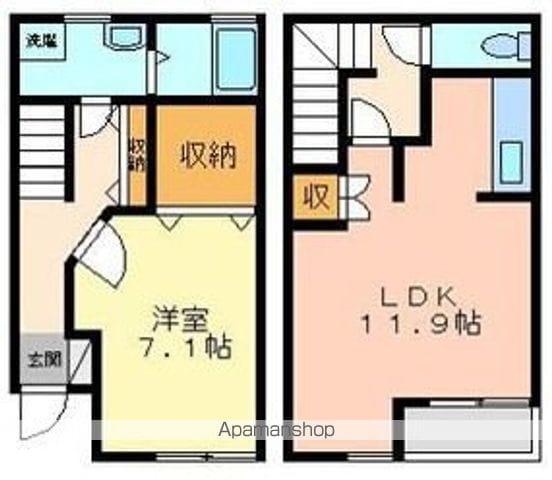 メゾネットくにたち(1LDK)の間取り写真