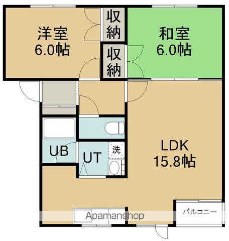 めぞん・ど・べる(2LDK/1階)の間取り写真