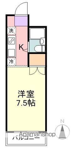 リベラルコート祇園原(1K/3階)の間取り写真