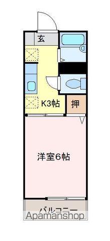 グランジュールANDO(1K/1階)の間取り写真