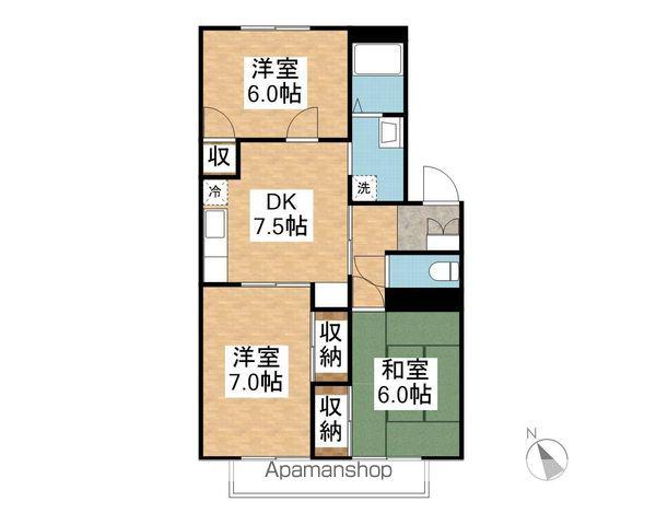 萬寿シティB 2階階 間取り