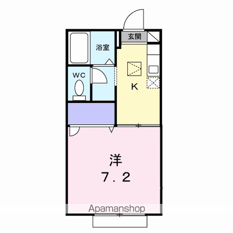 グリーンプラザ市場Ⅱ(1K/1階)の間取り写真