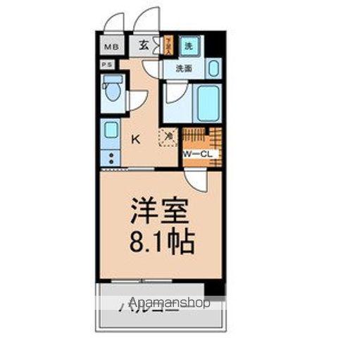 プレミアム浅間町(1K/5階)の間取り写真