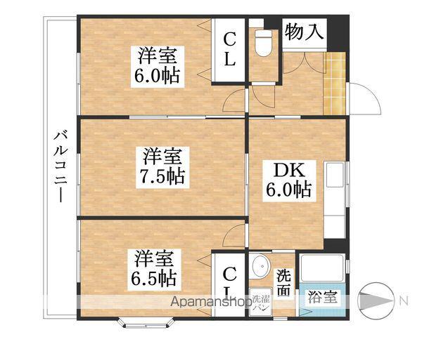 エマリオ(3DK/2階)の間取り写真