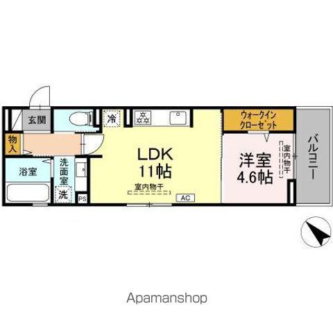 ソルティバレー(1LDK/2階)の間取り写真
