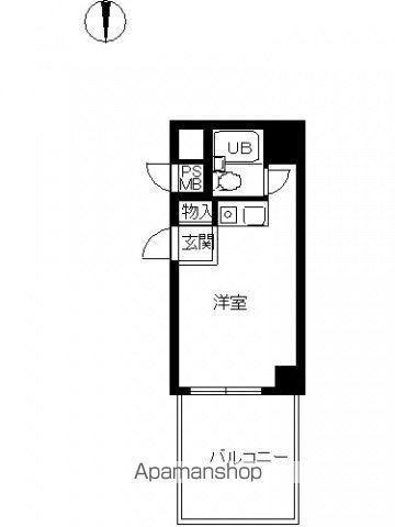 スカイコート渋谷(ワンルーム/4階)の間取り写真
