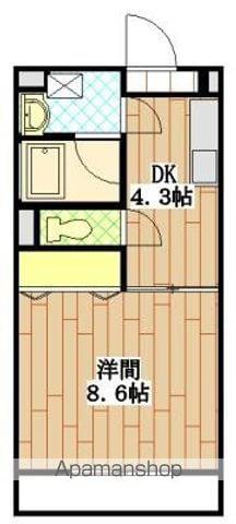 アルメリア(1K/2階)の間取り写真