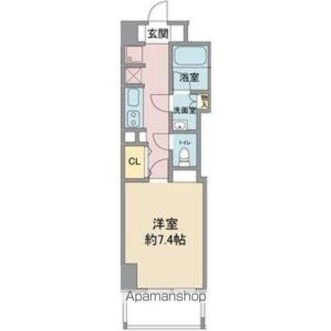 スリーアイランドタワー千種(1K/7階)の間取り写真